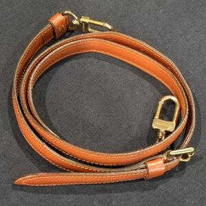 Louis Vuitton Leather Crossbody Strap Brown Epi Brass Gold Two-piece Adjustable